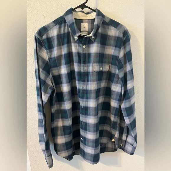 Gap lightweight Cameron plaid long sleeve plaid shirt - Picture 1 of 3